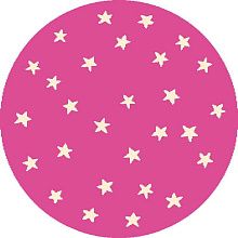 Круглый ковер детский розовый FUNKY TOP STARF pink ROUND