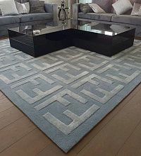 Ковер из бамбукового шелка ручной работы FENDI-3 grey
